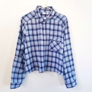 Make + Model Crop Flannel PJ Top Size XXL